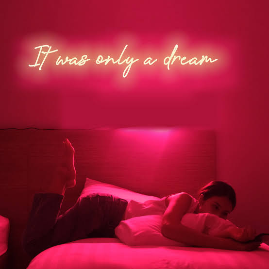 it was only a dream neon sign board pink neon light signs bedroom wall decor