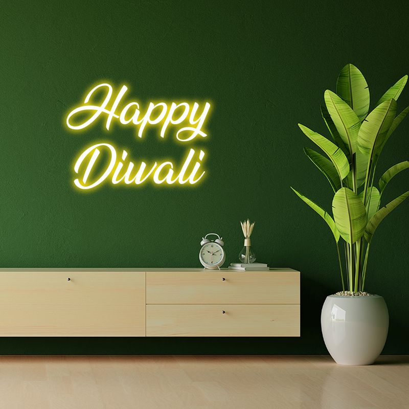 Beautiful Happy Diwali Led Neon Light Wall Decor 