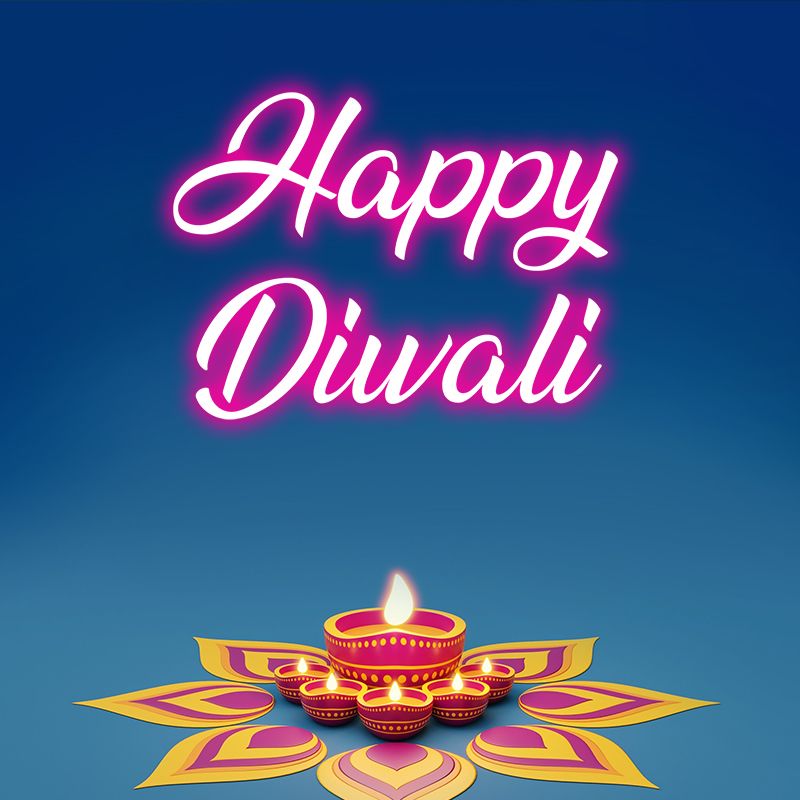 Beautiful Happy Diwali Led Neon Light Wall Decor 