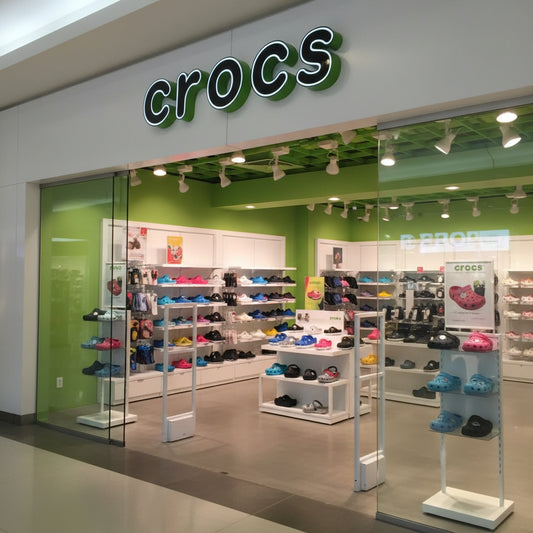 LED acrylic channel letter sign with colored back panel for retail store branding signage