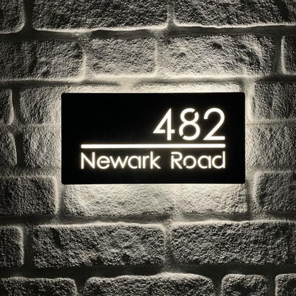 LED house number sign acrylic backlit address plaque illuminated door number signage outdoor