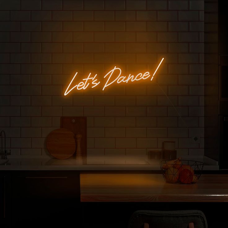 Let’s Dance neon sign board warm LED neon light wall decor