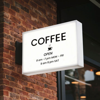 Custom Hanging Restaurant Light Box Sign | LED Burger Shop Display Board | Illuminated Storefront Branding Signage for Fast Food Outlet