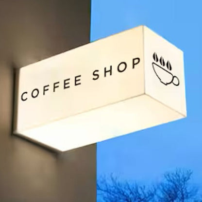 Custom Hanging Restaurant Light Box Sign | LED Burger Shop Display Board | Illuminated Storefront Branding Signage for Fast Food Outlet