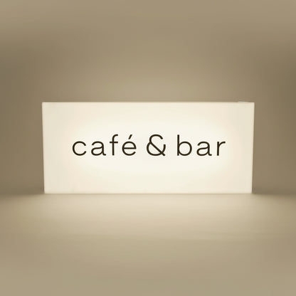 Custom Coffee Shop Cube Light Box Sign | LED Cafe Wall Mounted Signage | Illuminated Storefront Branding for Bakery Coffee House