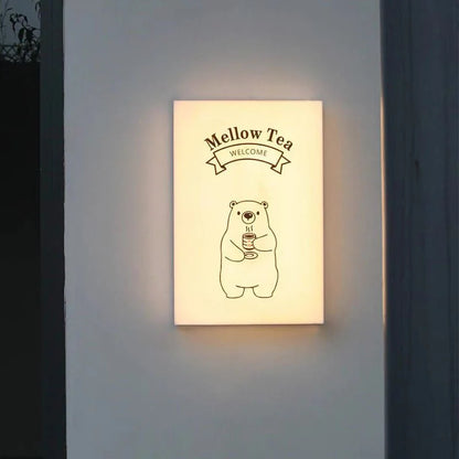 Minimalist Cube LED Light Box Sign | Custom Wall Mounted Illuminated Signage | Modern Storefront Branding Display for Business
