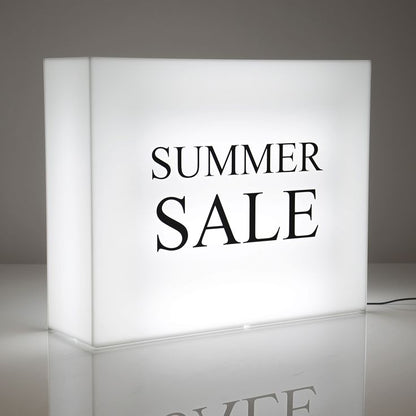 Minimalist Cube LED Light Box Sign | Custom Wall Mounted Illuminated Signage | Modern Storefront Branding Display for Business
