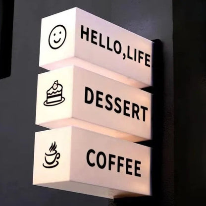 Custom 3D Projecting Name Sign Board | Modern Wall Mounted Business Blade Signage | Personalized Outdoor Shop Office Display