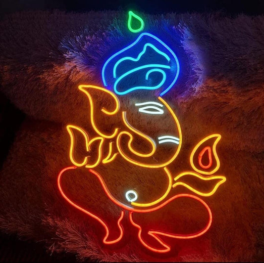 Lord Ganesha neon sign board customised spiritual neon light signs Hindu god neon wall decor custom neon sign