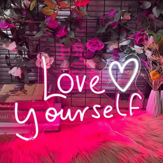 love yourself neon sign board customised motivational neon light signs bedroom wall decor custom neon sign
