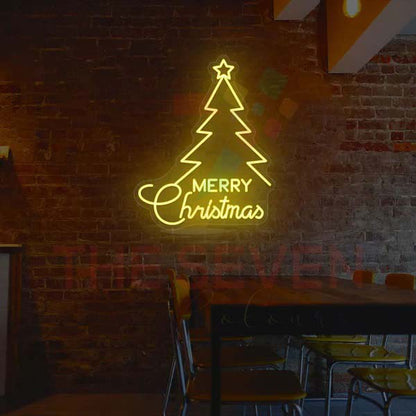 Merry Christmas Neon Sign Board LED Festive Neon Light Wall Decor