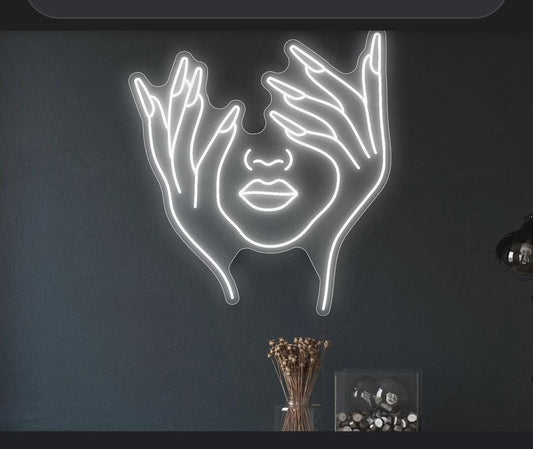 milk white beauty face Custom Neon Sign | Customized Neon Light Wall Decor Gifting