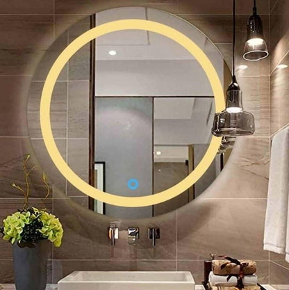 Irregular Full Length LED Mirror with Warm Backlight | Modern Organic Shape Dressing Wall Mirror for Bedroom & Home