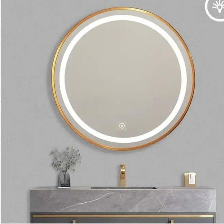 modern rectangular LED wall mirror with ambient lighting full body mirror for home décor
