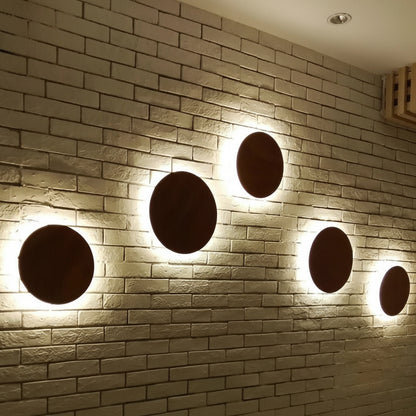 Large Circular LED Wall Light | Modern Halo Backlit Wall Panel | Designer Ambient Lighting Feature for Living Room & Commercial Interiors