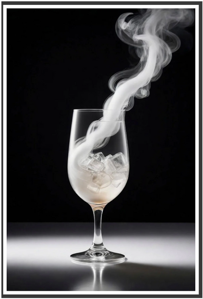 monochrome glass smoke canvas wall art painting frame elegant modern home decor