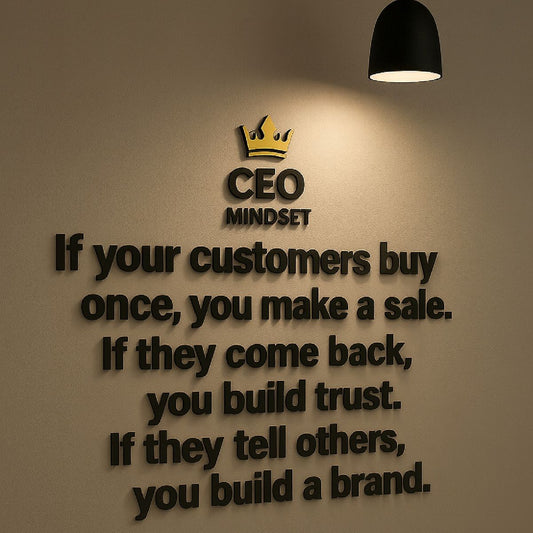CEO mindset motivational acrylic wall sign customer trust brand quote 3D typography office wall decor

