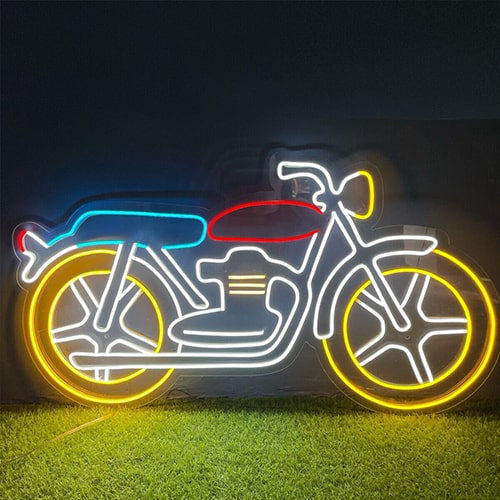 motorcycle neon sign board LED custom neon light bike sign for garage wall decor