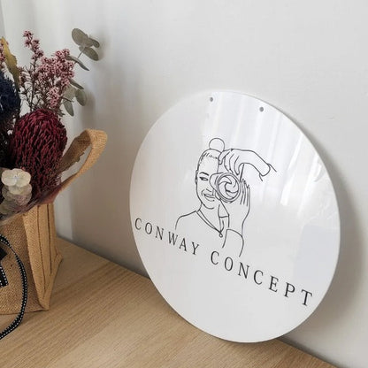 The Sargent Family wooden name sign round 3D home decor established date board