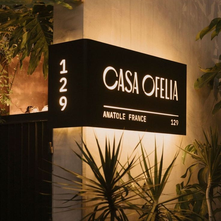 Premium LED Backlit Acrylic House Name Plate | Modern Illuminated Name Board with Warm Light | Luxury Outdoor Signage
