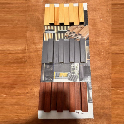 WPC Wall Panel | WPC Fluted Wall Panel PVC Louvers for Wall Decors | WPC Wall Panel Louvers (size - 6.5 x 110 Inches each Panel) (Qty - 10 Nos)