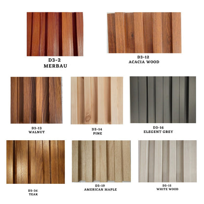 WPC Wall Panel | WPC Fluted Wall Panel PVC Louvers for Wall Decors | WPC Wall Panel Louvers (size - 6.5 x 110 Inches each Panel) (Qty - 10 Nos)