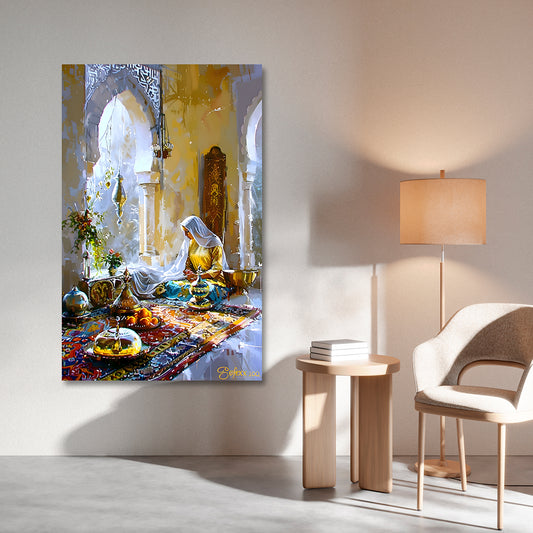 oriental moroccan palace canvas painting frame traditional middle eastern painting on canvas wall decor