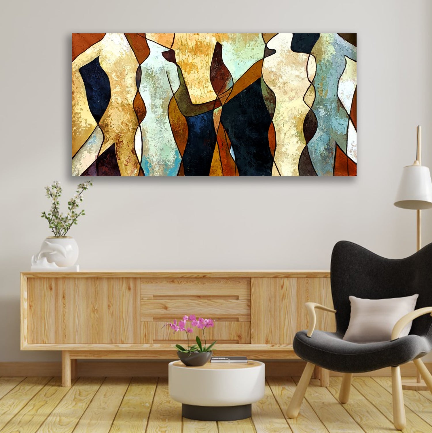 Handmade Abstract Canvas Painting Wall Art Painting Frame for Wall Decoration