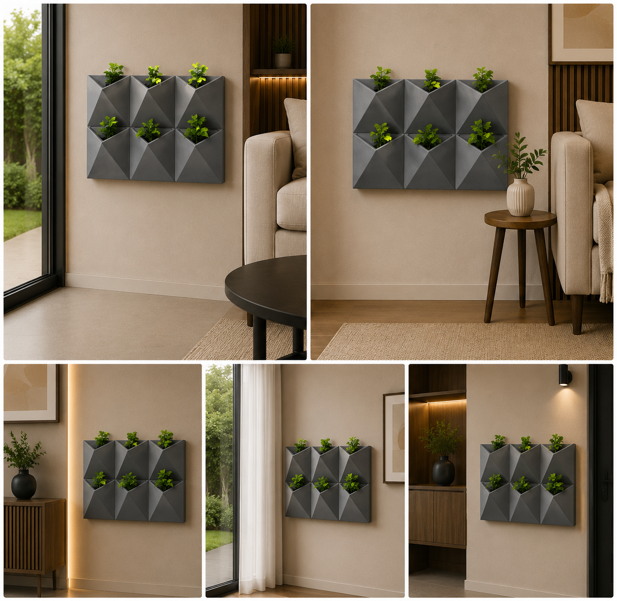 Planters Pots for Decors, Giftings | FRP Pots and Planets for Office Decors | Vertical Wall Planters