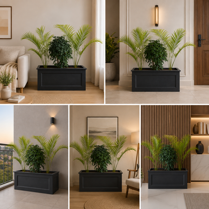 Modern Indoor Palm & Ficus Planter Box for Luxury Home Decor