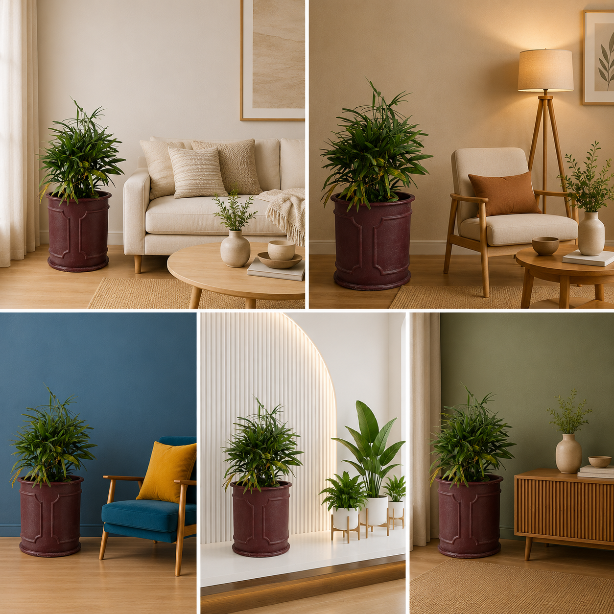 Elegant Indoor Palm Plant in Decorative Pot for Modern Home Decor