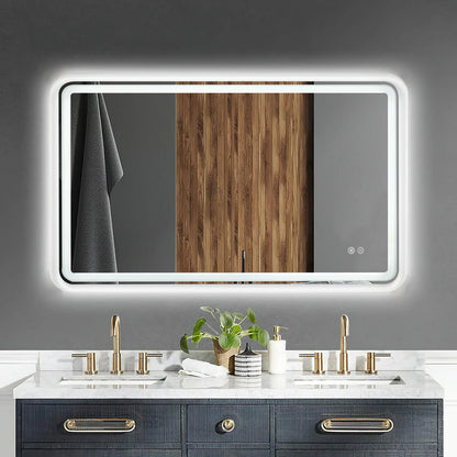 premium capsule LED wall mirror with dual lighting modern bathroom vanity décor