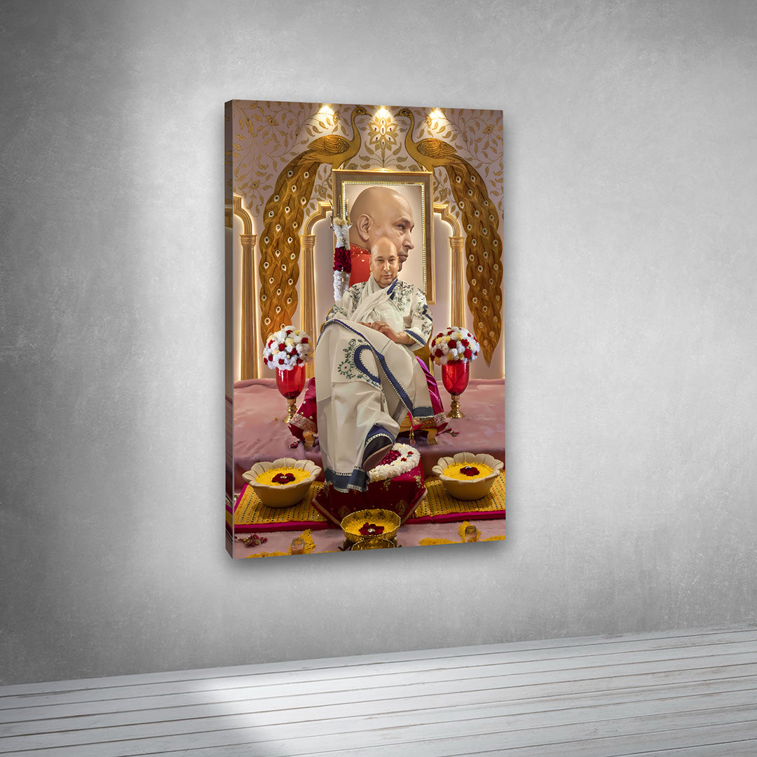 premium religious canvas painting frame guru portrait for living room wall art
