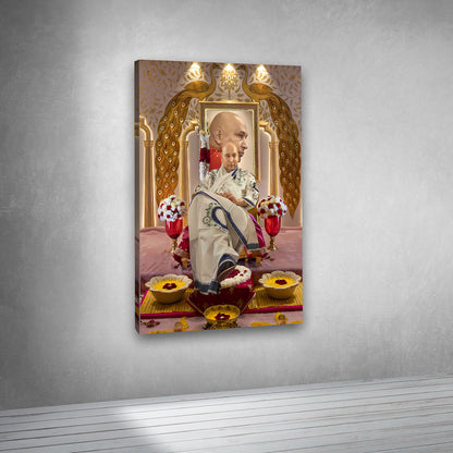 premium religious canvas painting frame guru portrait for living room wall art