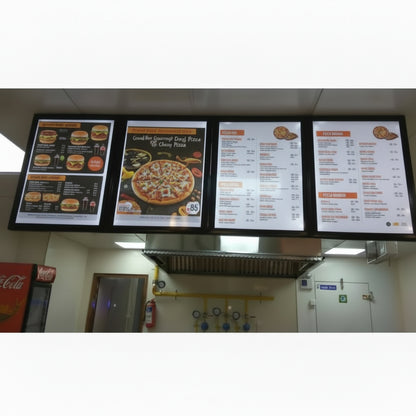 LED Backlit Menu Board Display | Illuminated Restaurant Menu Light Box Panels for Café, QSR & Retail