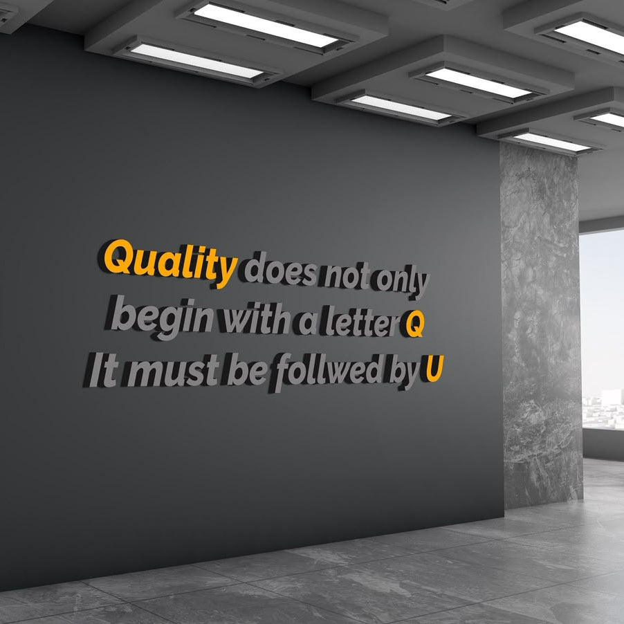 quality quote wall decor office motivational typography design
