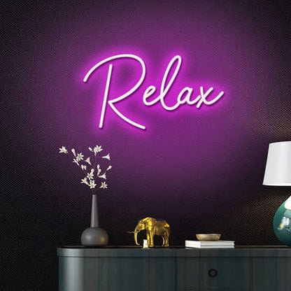 relax neon sign board customised purple neon light signs bedroom wall decor custom neon sign