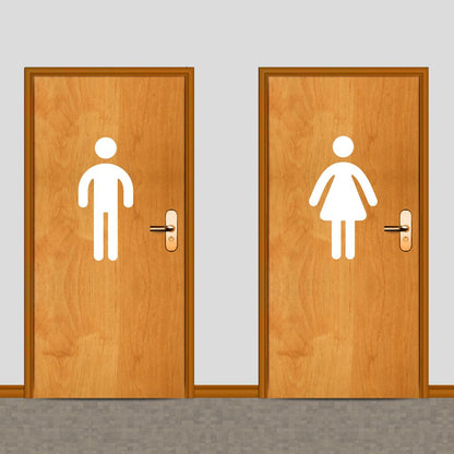 Men women restroom door decal stickers
Bathroom vinyl signs for wooden doors
