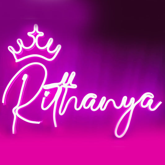 Ritthanya custom neon sign board LED name light big size wall decor