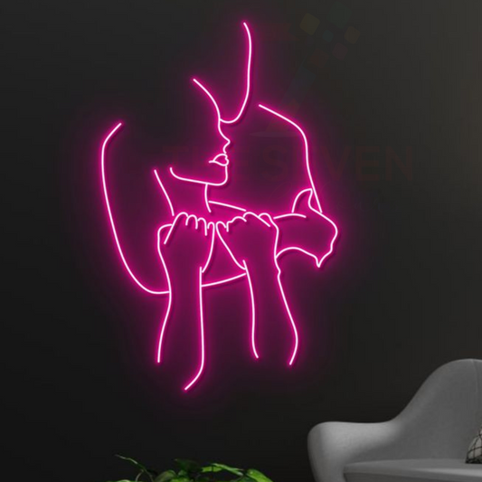 Romantic couple neon sign board LED wall light big size for bedroom decor