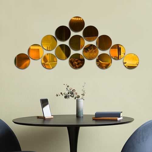round mirror wall decal for decoration 3D Golden Mantra Wall Decor for Living Room Sanskrit Mantra Decor Acrylic self adhesive