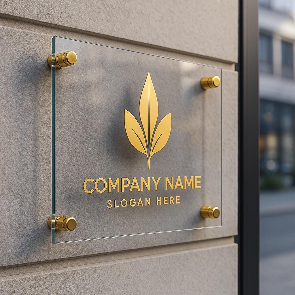 Custom Acrylic Wall Sign with Standoff Mount | Modern Transparent Business Signage | Professional Outdoor & Office Branding Name Plate