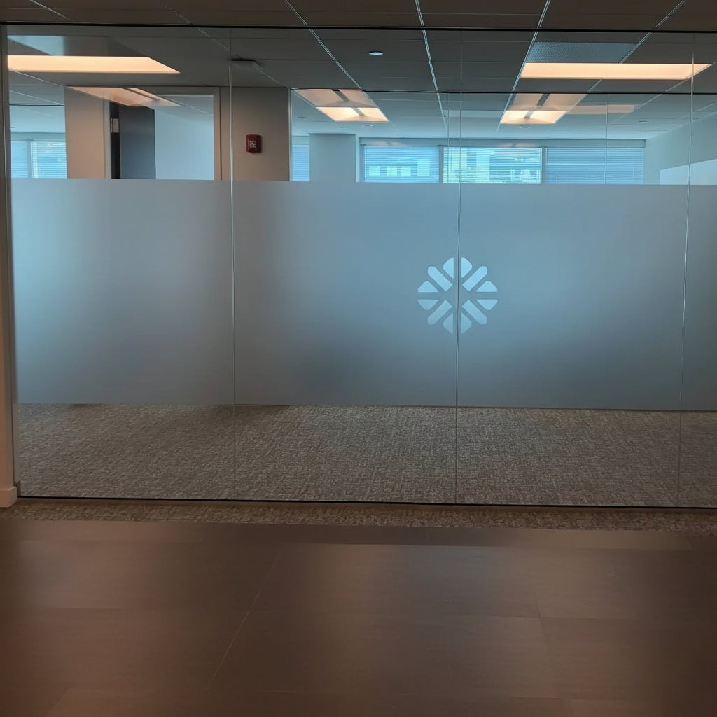 Frosted Glass Vinyl Film for Office & Home | Privacy Glass Sticker for Doors & Partitions | Modern Glass Branding Solution