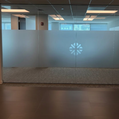 Frosted Glass Vinyl Film for Office & Home | Privacy Glass Sticker for Doors & Partitions | Modern Glass Branding Solution