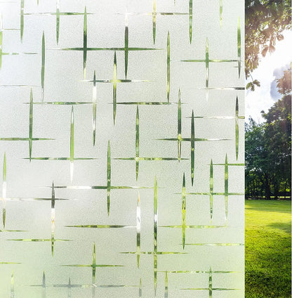 Frosted Glass Film Stripes for Office Partitions | Modern Privacy Vinyl for Glass Doors & Cabins | Decorative Glass Band Design