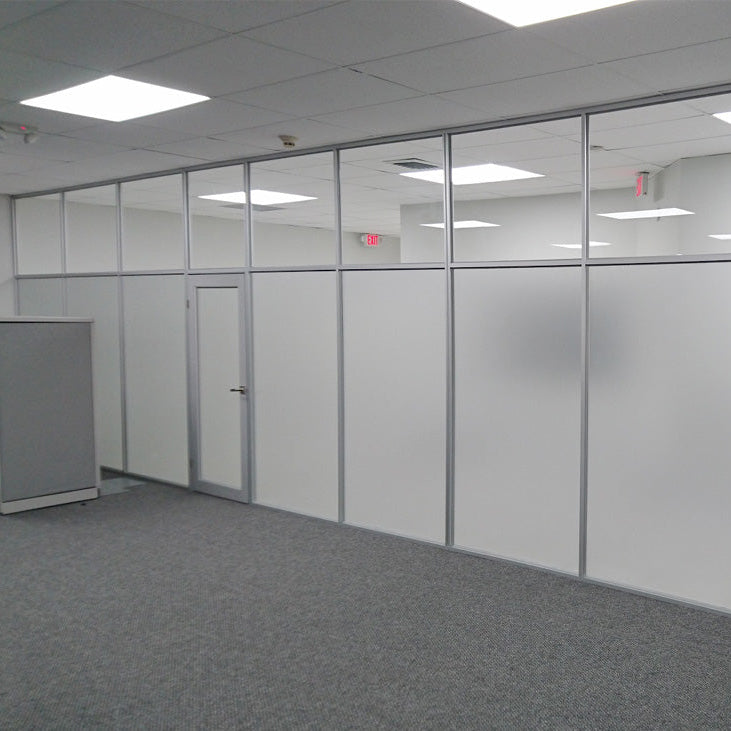 Gradient Frosted Glass Film for Office Partitions | Modern Fade Privacy Vinyl for Glass Walls & Doors | Designer Glass Frosting