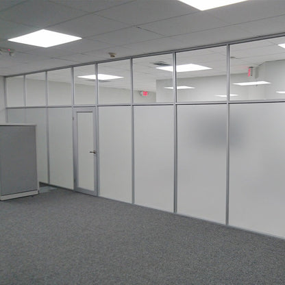 Gradient Frosted Glass Film for Office Partitions | Modern Fade Privacy Vinyl for Glass Walls & Doors | Designer Glass Frosting