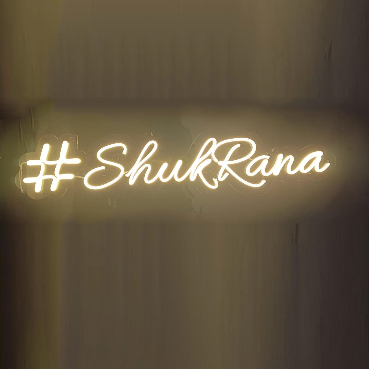 Shukrana Neon Sign Board Warm White LED Neon Light Wall Decor