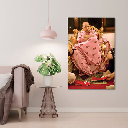 Spiritual guru blessings canvas painting frame sacred portrait wall decor for living room
