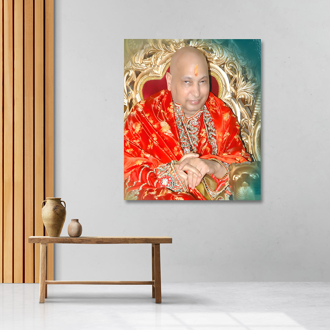 Spiritual guru royal blessings canvas painting frame painting on canvas wall decor for living room